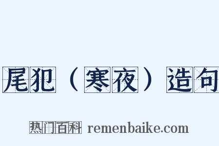 尾犯（寒夜）造句是什么意思的图片